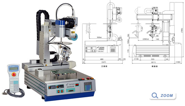 自動はんだ付けロボット（多目的直交４軸ツールMINIMAXⅡ TX-821 